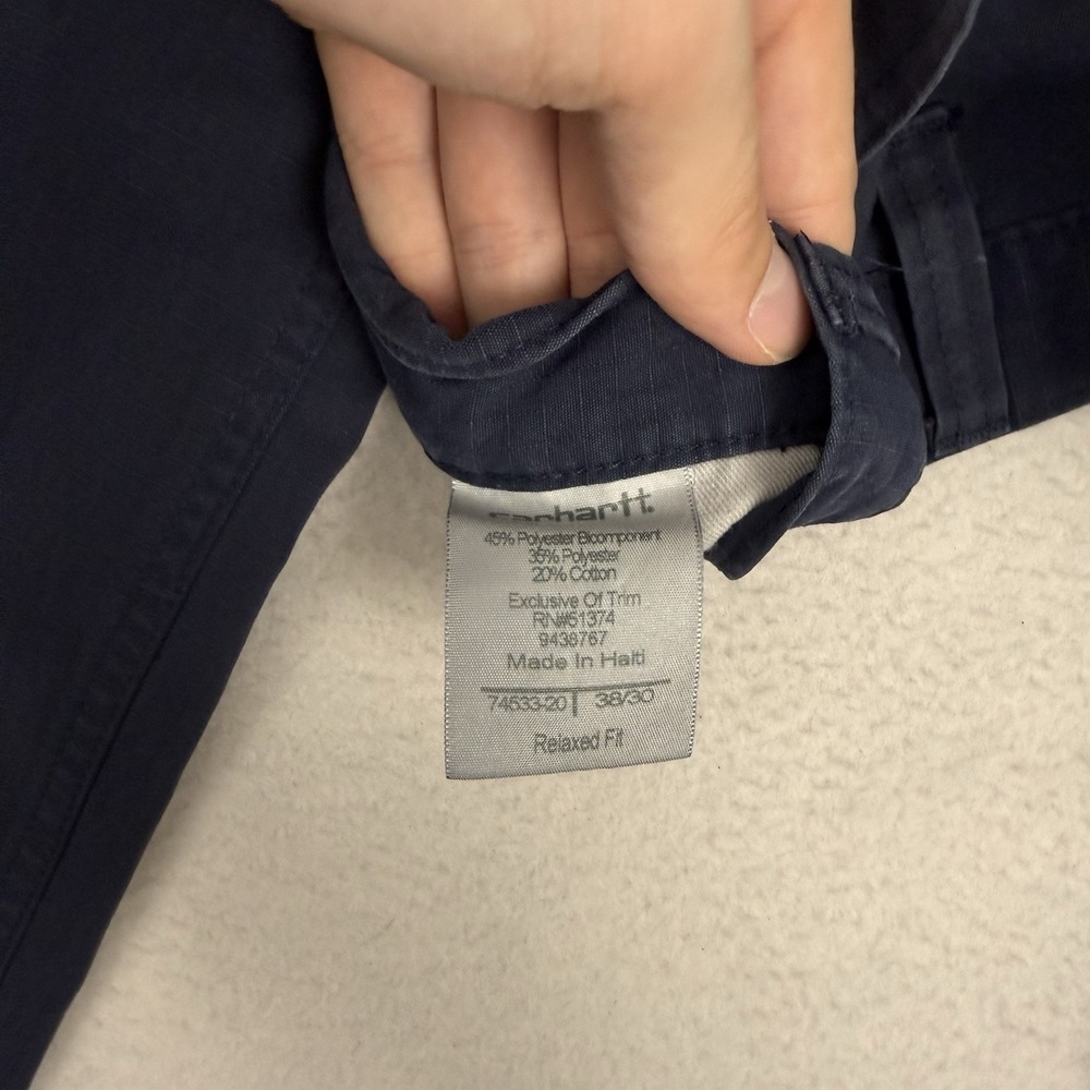 Carhartt 74533-20 Navy Blue Bicomponent Lightweight Work Pants Mens 38x30‎ - Picture 2 of 7